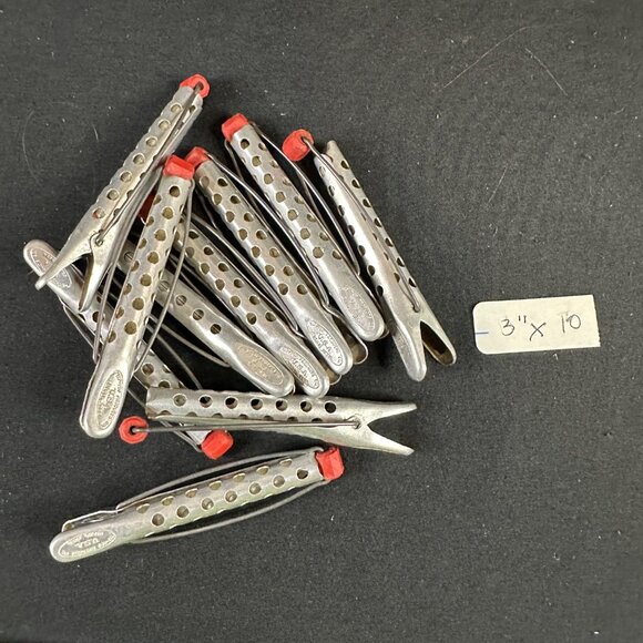 Vintage Lot 60 Wire Brush Mesh Bristle Hair Rollers Curler Metal Clips Perm Rods - Picture 10 of 12